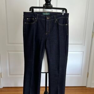 LRL Ralph Lauren jean’s company dark blue denim straight leg jean